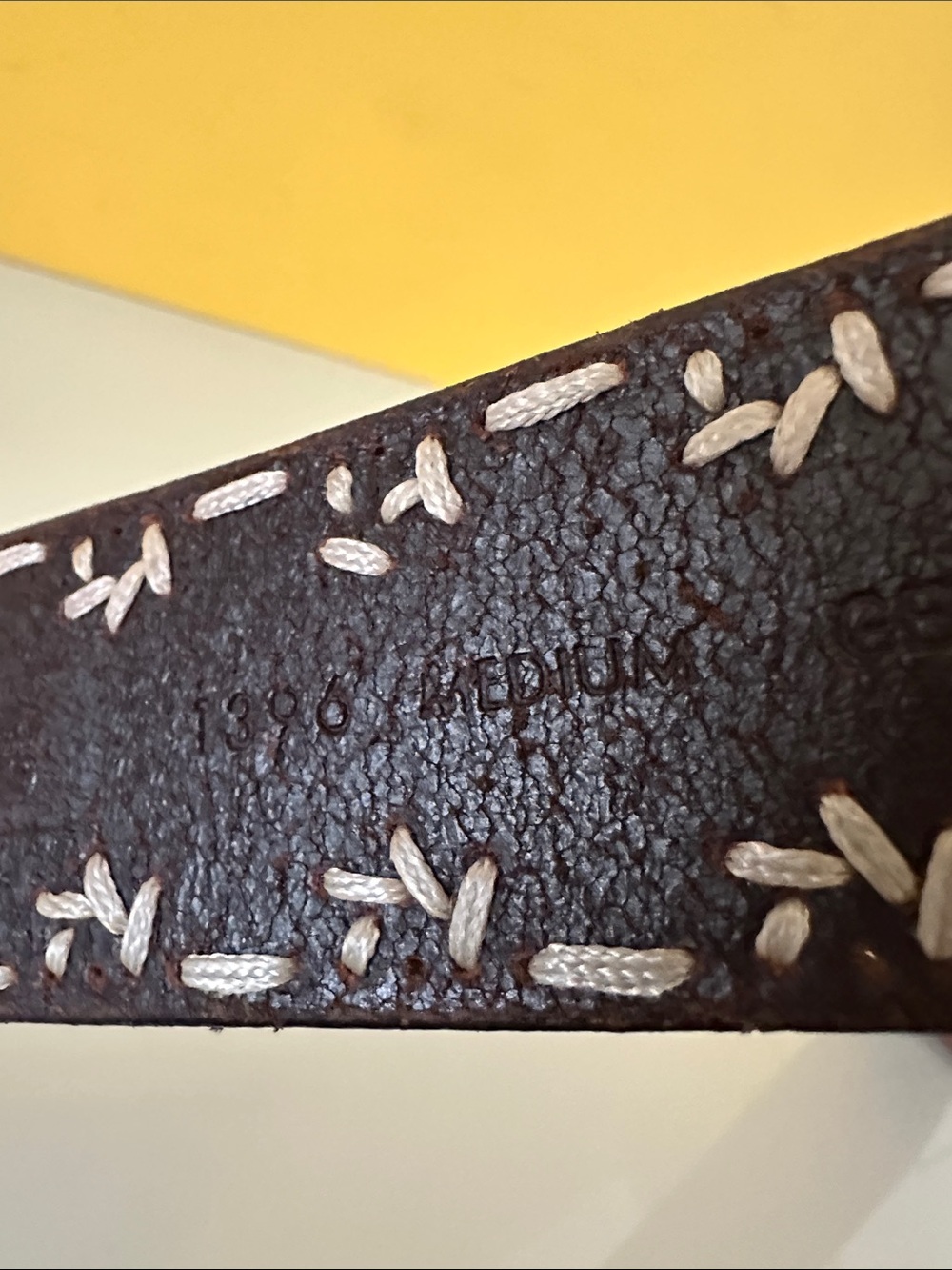 Buckle Brand Vintage Brown Leather Floral-Embroidered Belt - Picture 10 of 16